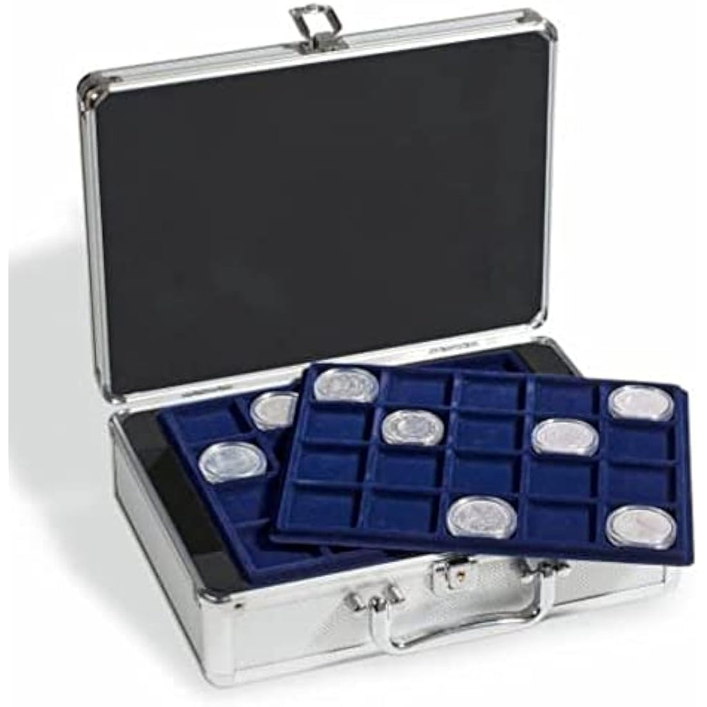 Leuchtturm Coin Case for 144 2-Euro Coins | 6 Trays & Lockable Handle