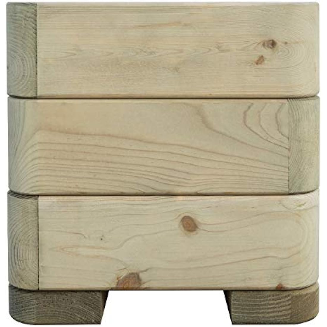 Rowlinson Marberry Patio Planter – 85L Wooden Garden Pot, Natural Timber