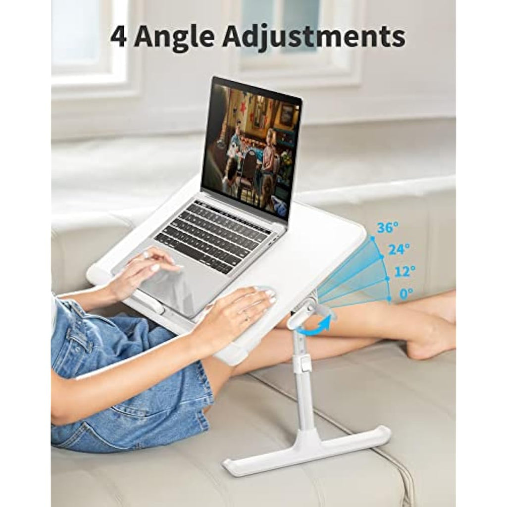SAIJI Laptop Bed Tray Table | Adjustable Height & Angle Folding Lap Desk
