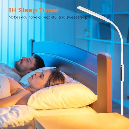 Lastar LED Floor Lamp | Remote Control Reading Standing Lamp - White
