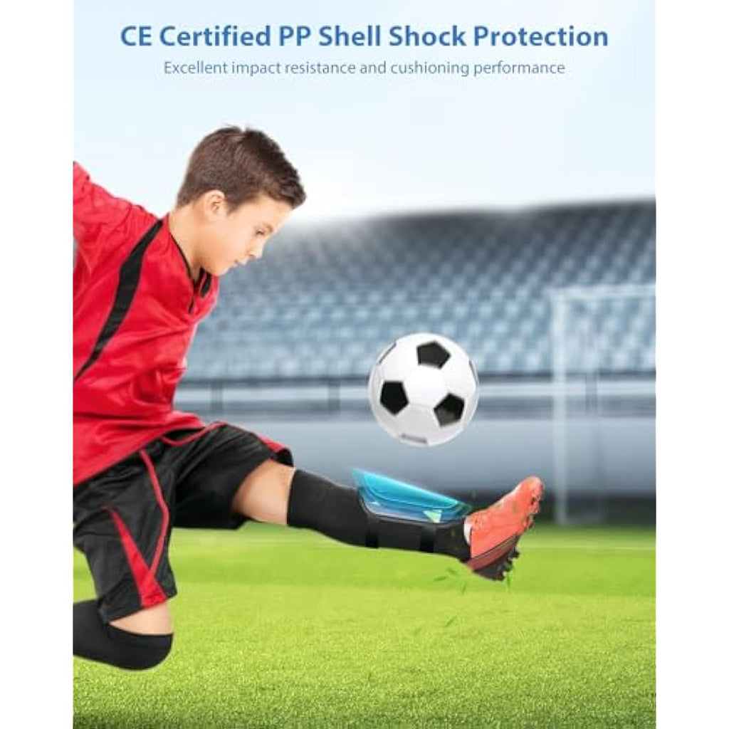 AirsFish Kids Football Shin Guards – CE Certified Soccer Shin Pads