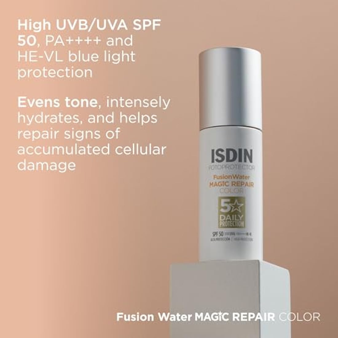 ISDIN FotoUltra Age Repair Color Fusion Water SPF 50 - Tinted Sunscreen