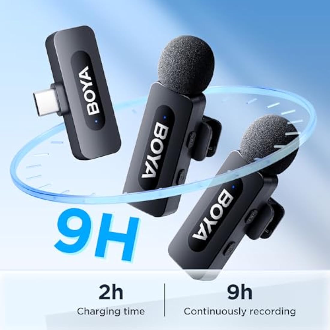 BOYA BY-V20 Wireless Lavalier Microphone for USB-C & iPhone 15/16