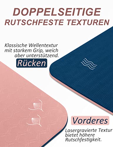 Jolof Store Non-Slip Yoga Mat – 8mm Extra Thick TPE with Carry Strap