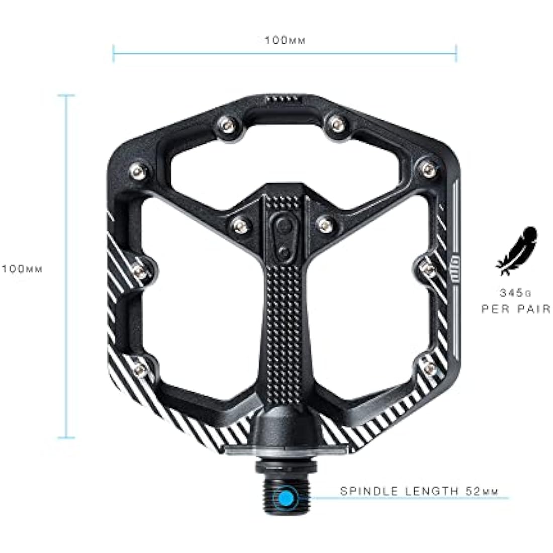 Crankbrothers Stamp Flat MTB Pedals – Adjustable Grip Concave Profile
