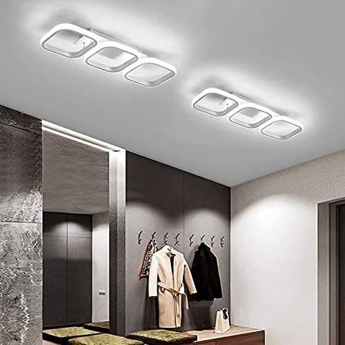EIDISUNY Modern LED Ceiling Light | 33W Cool White 3-Rectangle Lamp