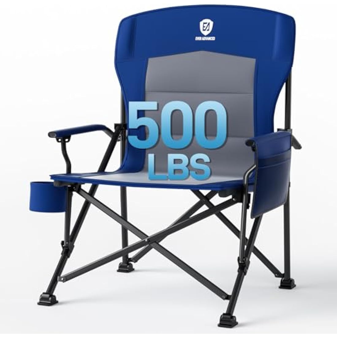 EVER ADVANCED Heavy Duty Camping Chair | Oversized 230kg Folding Seat