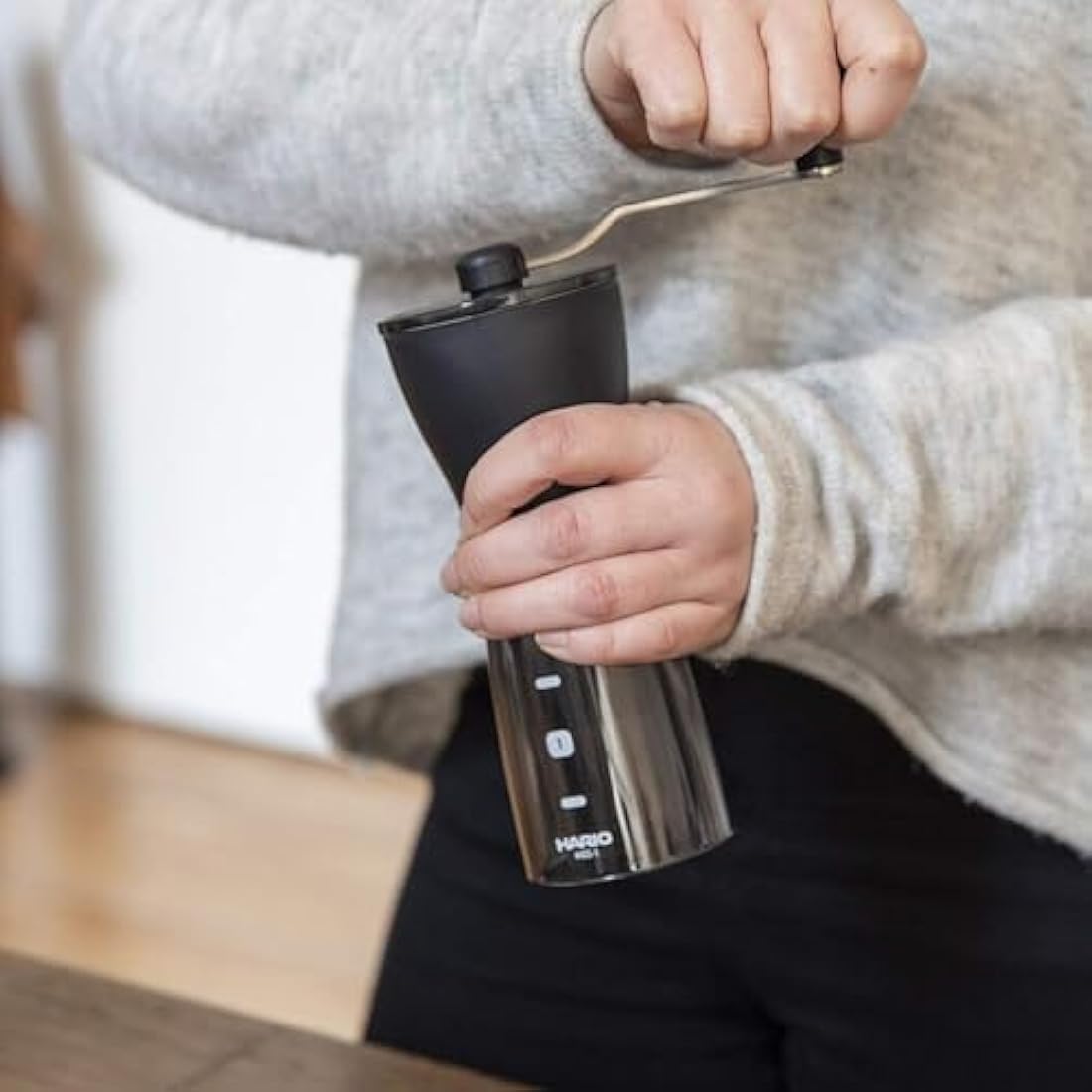 Hario Mini Mill Plus Hand Coffee Grinder | Ceramic Burrs & Portable