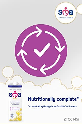 SMA PRO First Infant Baby Milk | Ready to Use Liquid Formula - 6 x 1L