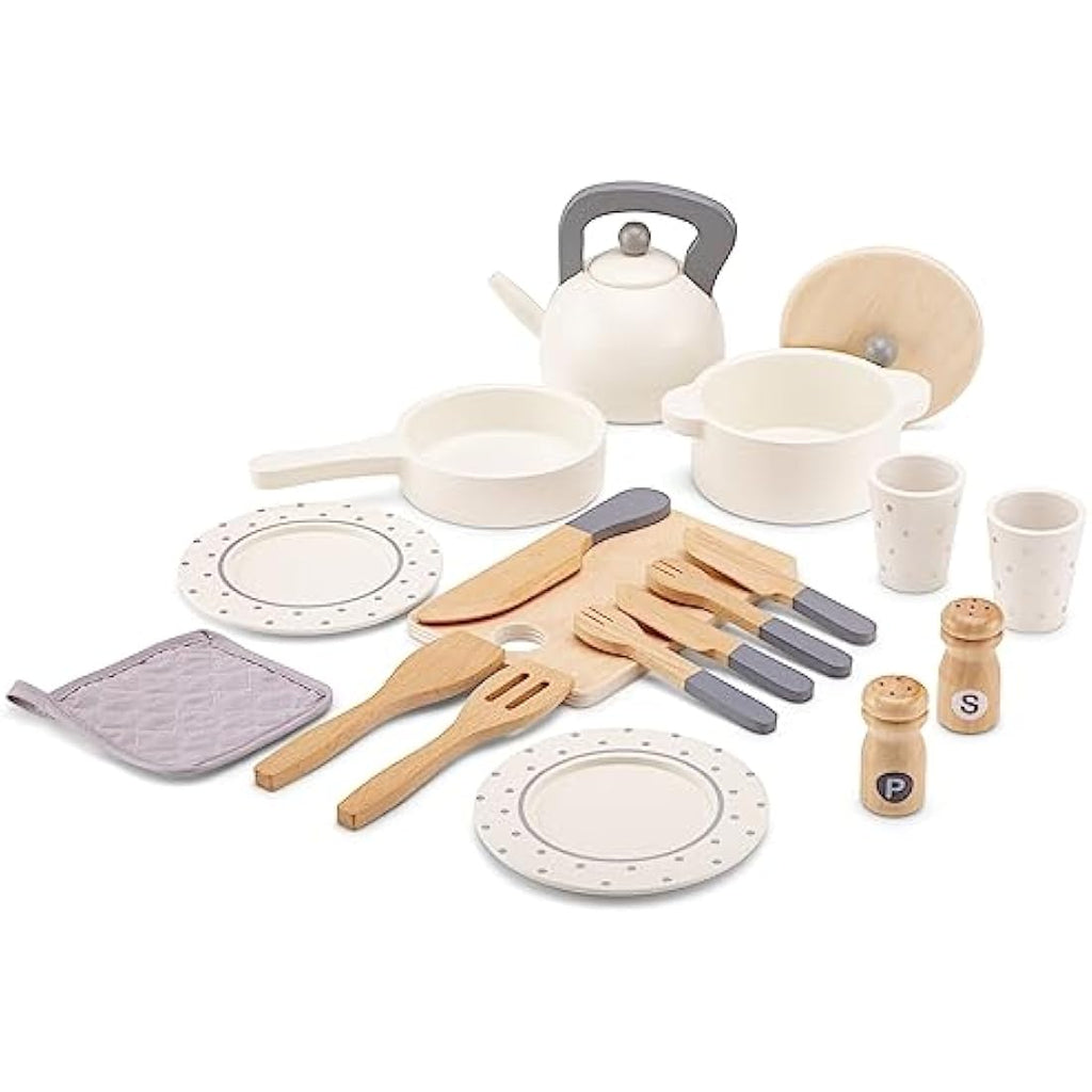 New Classic Toys Kids Dinner Set – Educational Kitchen Pretend Play Kit