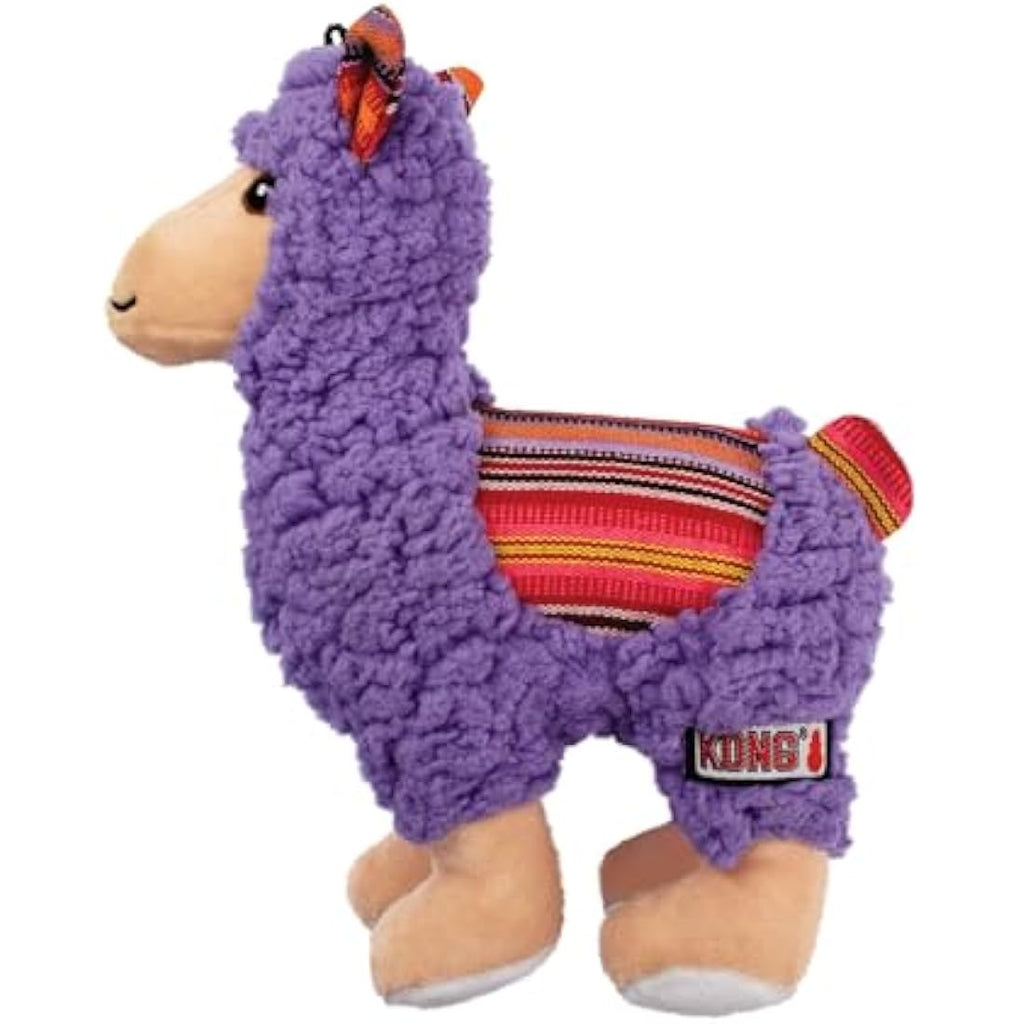 KONG Sherps Llama Squeaky Plush Dog Toy – Soft Indoor Play – Medium