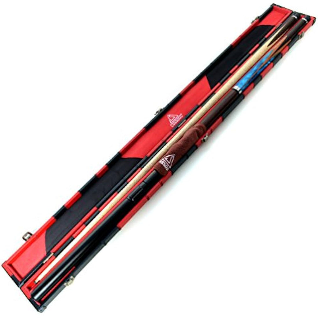 CUESOUL 57" Hand-Spliced 3/4 Snooker Cue | Ash Wood & Leatherette Case