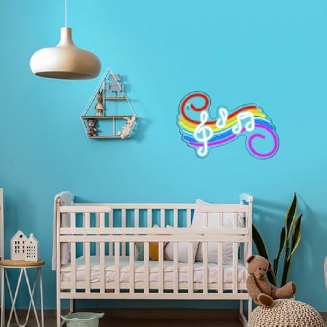 Jolof Store Musical Note Neon Sign – LED Wall Decor for Music Studio