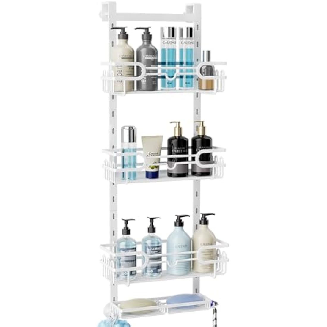 HapiRm Over the Door Shower Caddy – 4-Tier Rustproof Stainless Steel Organizer