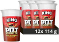 Pot Noodle King Pot Beef & Tomato Instant Vegetarian Noodles - 12 x 114g