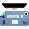 DOBAOJIA Dual-Side PU Leather Desk Pad - Waterproof XXL Mouse Mat, 35x17"