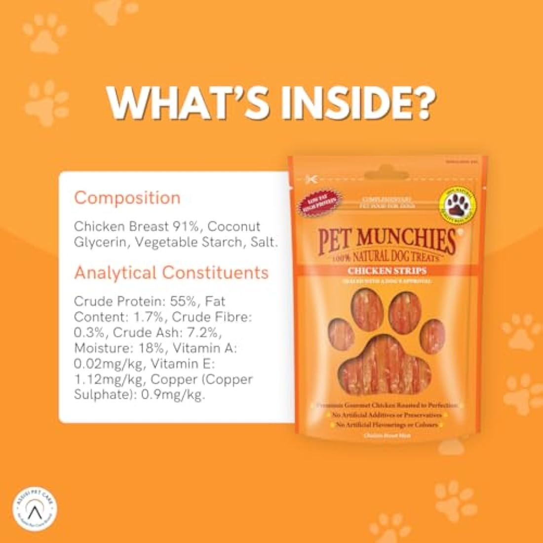 Pet Munchies Chicken Strips Dog Treats – Natural High Protein (18 x 90g)
