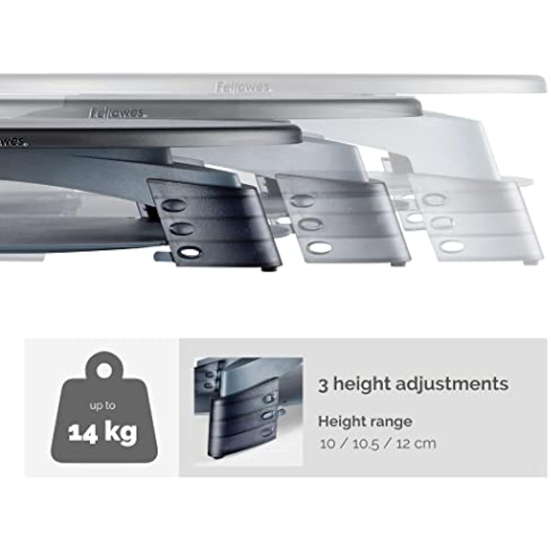 Fellowes Rotating Height Adjustable Monitor Stand – Ergonomic Riser