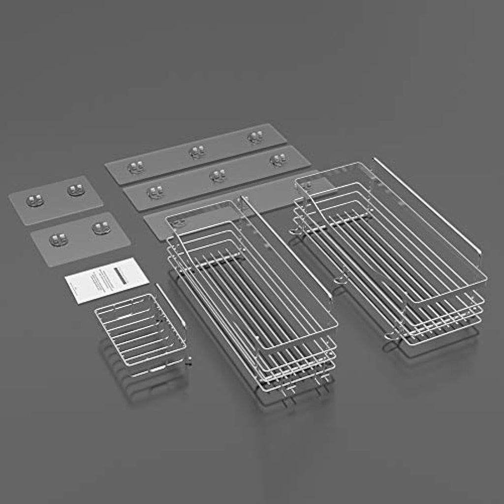 Orimade 3-Pack Shower Caddy – No-Drill Stainless Steel Bathroom Organizer