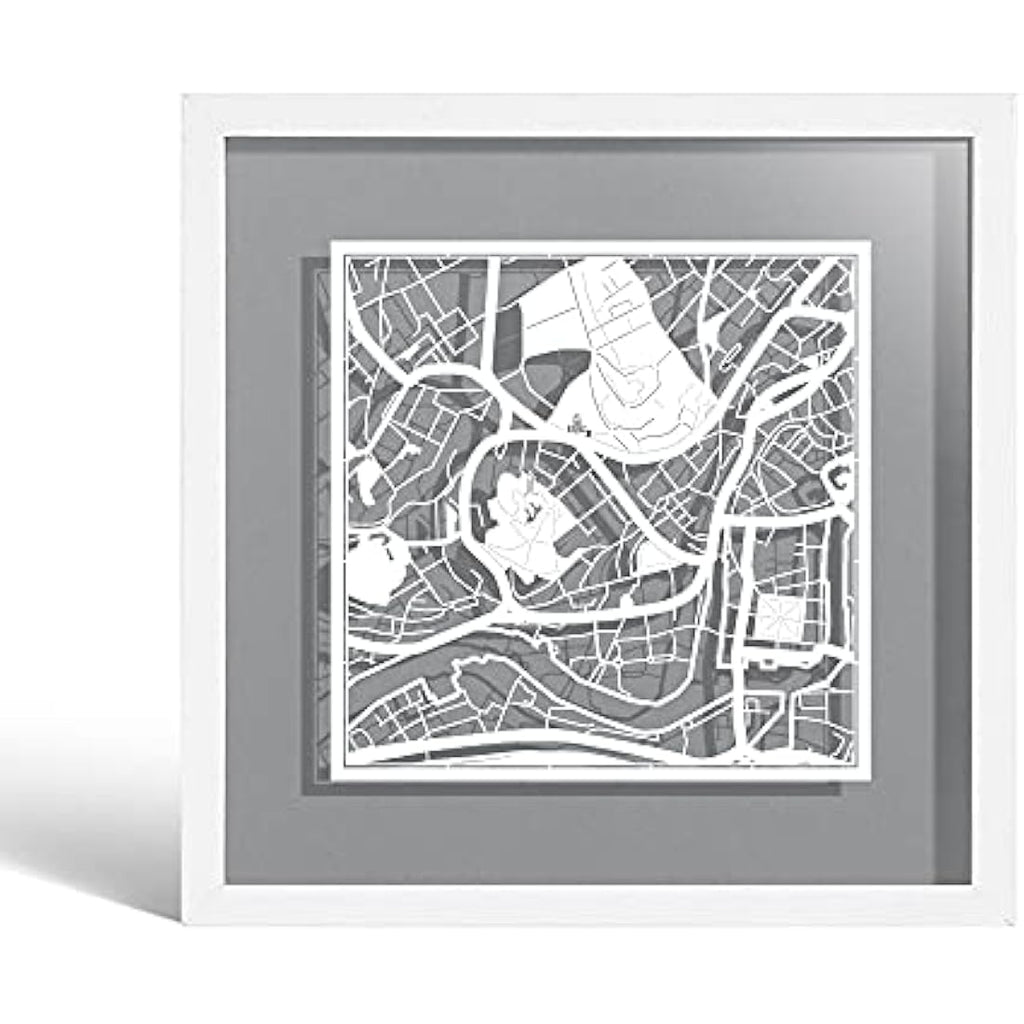 Bristol Paper Cut Map Wall Art – Jolof Store Framed Map Decor
