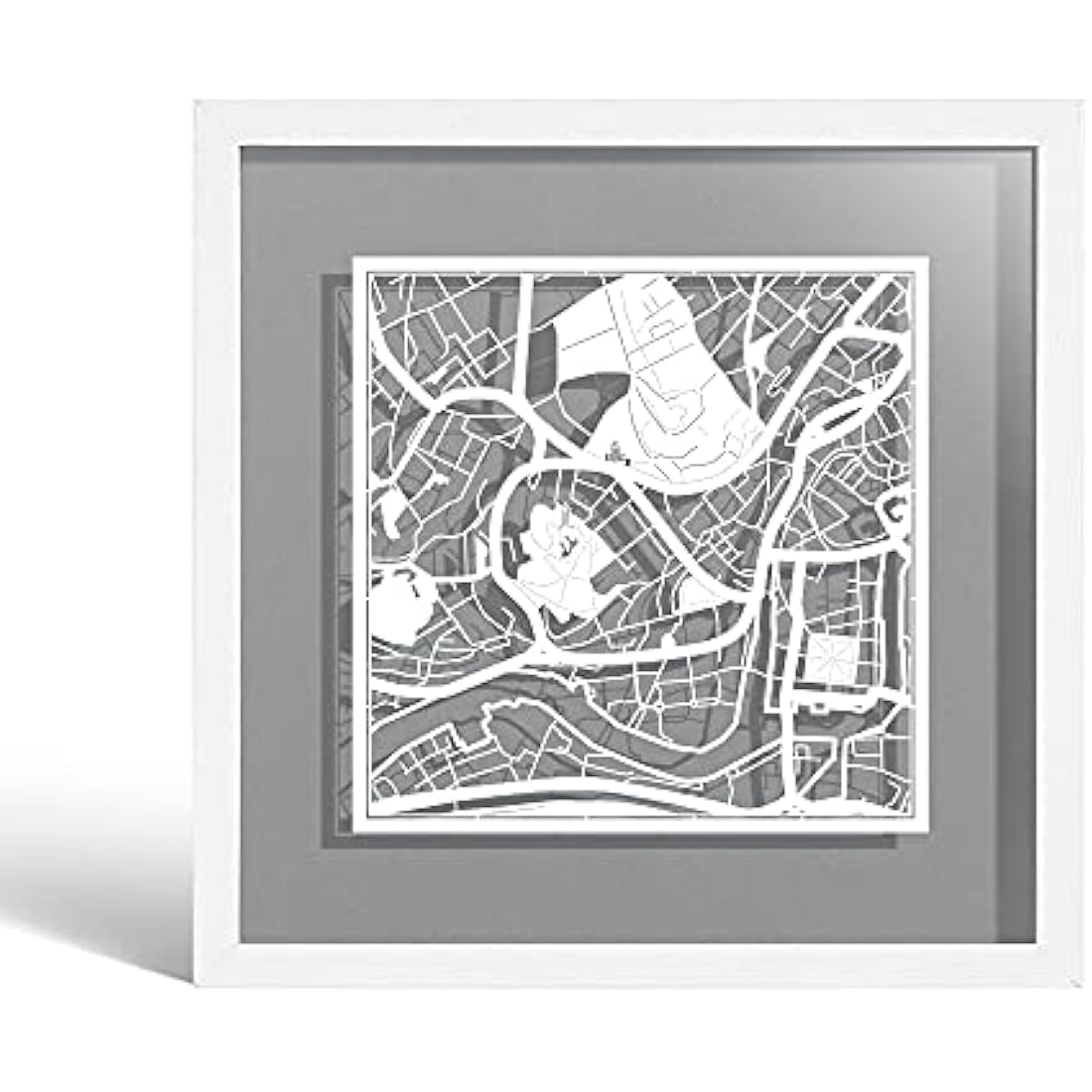Bristol Paper Cut Map Wall Art – Jolof Store Framed Map Decor