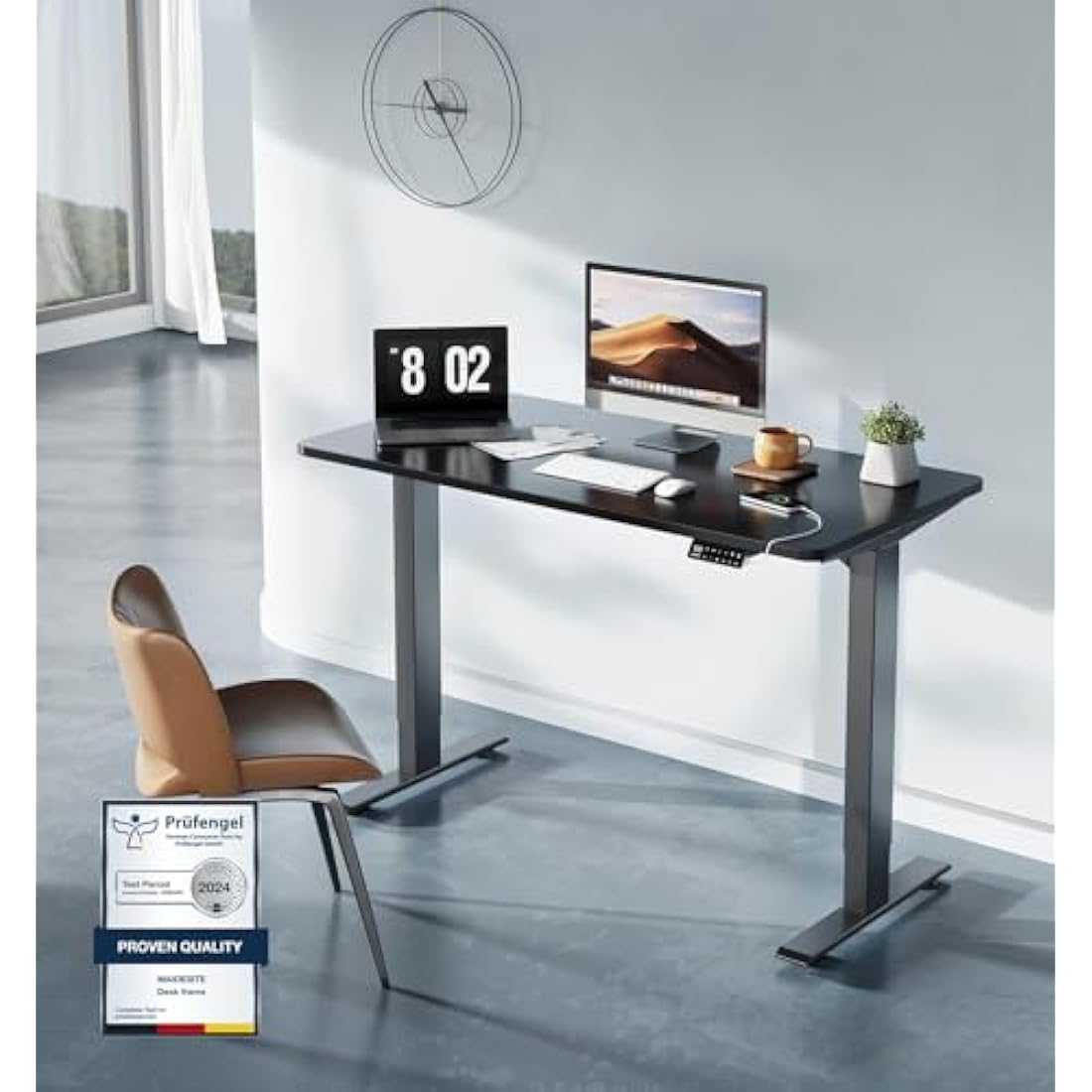 MAIDeSITe Dual Motor Standing Desk Frame – T2 Pro Ergonomic Black