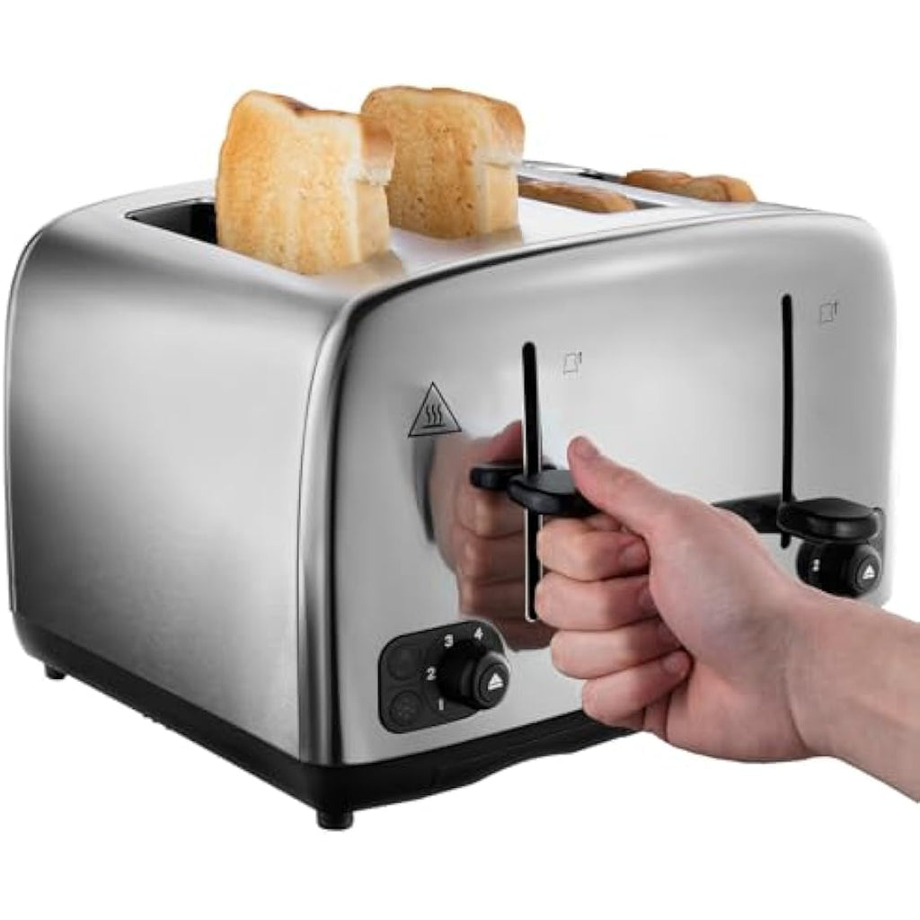 Russell Hobbs 4 Slice Toaster | Stainless Steel Wide Slot 1700W