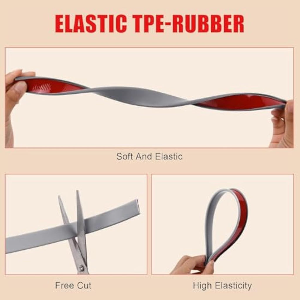 Flintronic 5m x 16mm U-Shape Edge Banding | Self-Adhesive TPE Furniture Trim