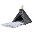 Whiwhi Pets Luxury Teepee Dog Tent with Washable Plush Mat – 60x60x70cm