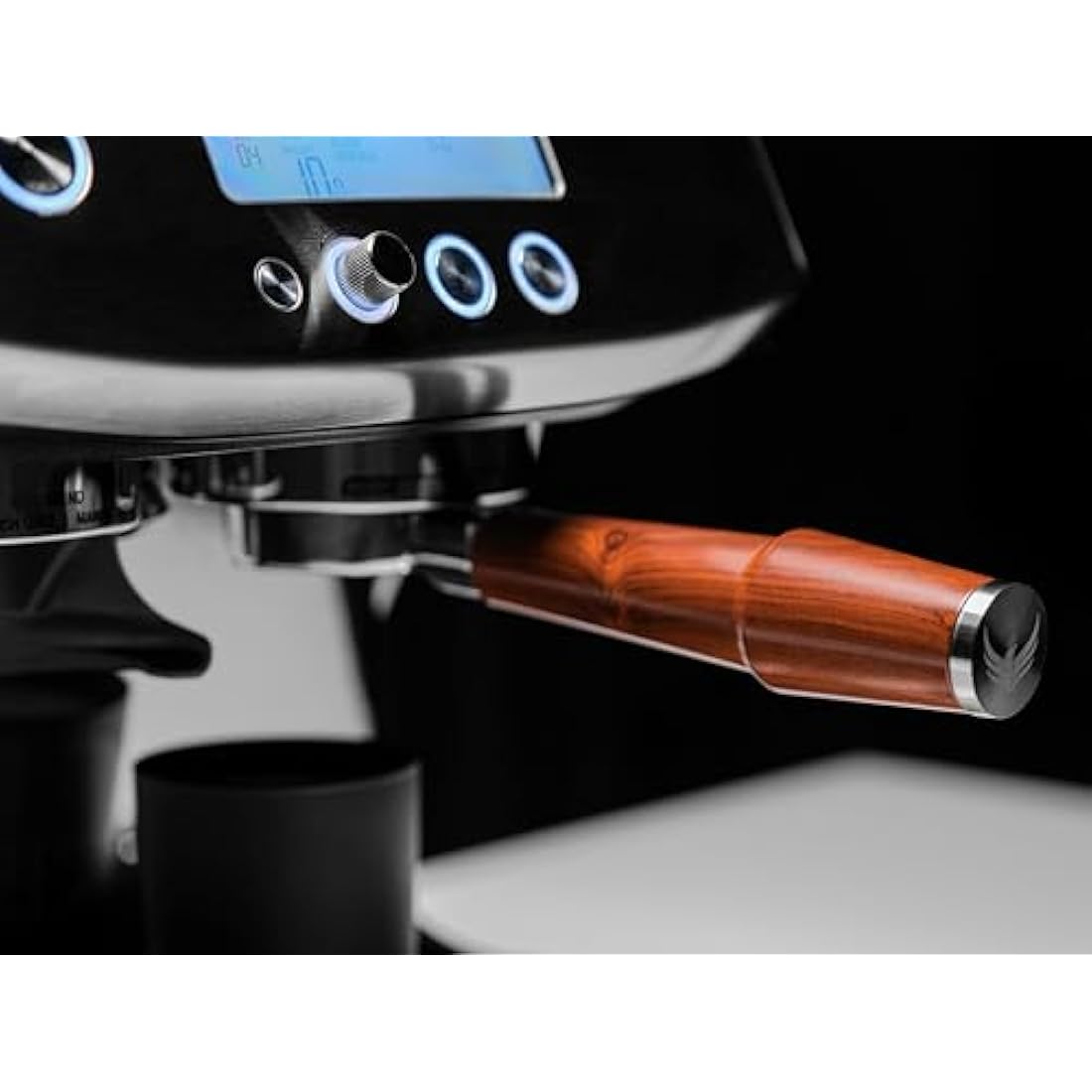 KNODOS 54mm Bottomless Portafilter - Rosewood Handle for Breville Sage