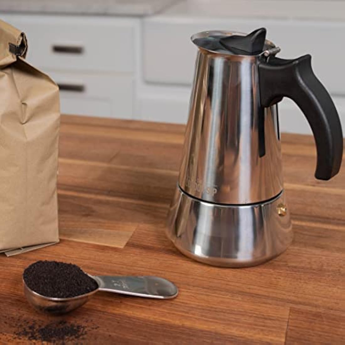 The London Sip Stainless Steel Induction Moka Pot - 3 Cup Espresso Maker