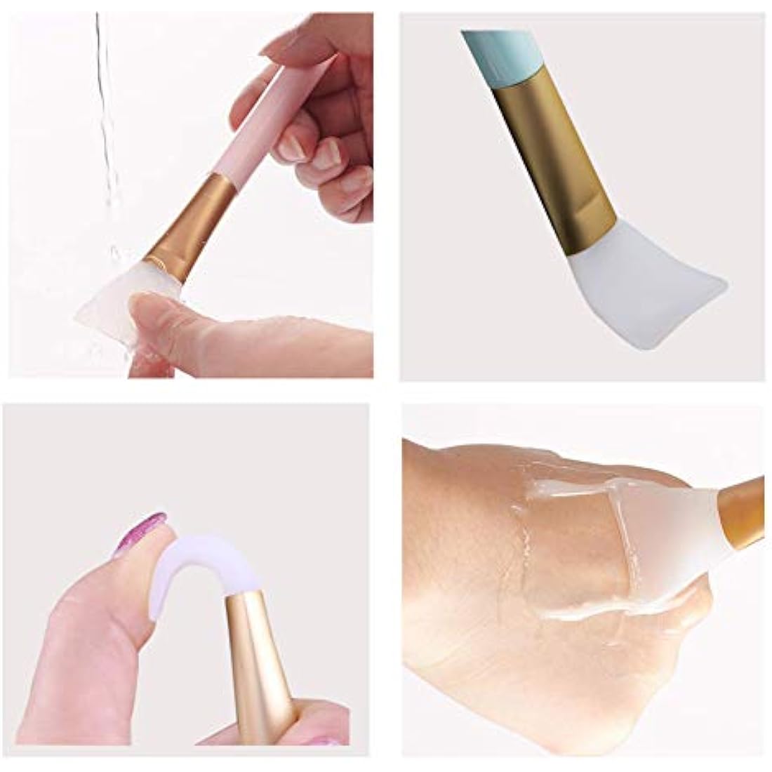 Jolof Store 3-Pack Silicone Face Mask Brushes | Soft Skincare Applicators