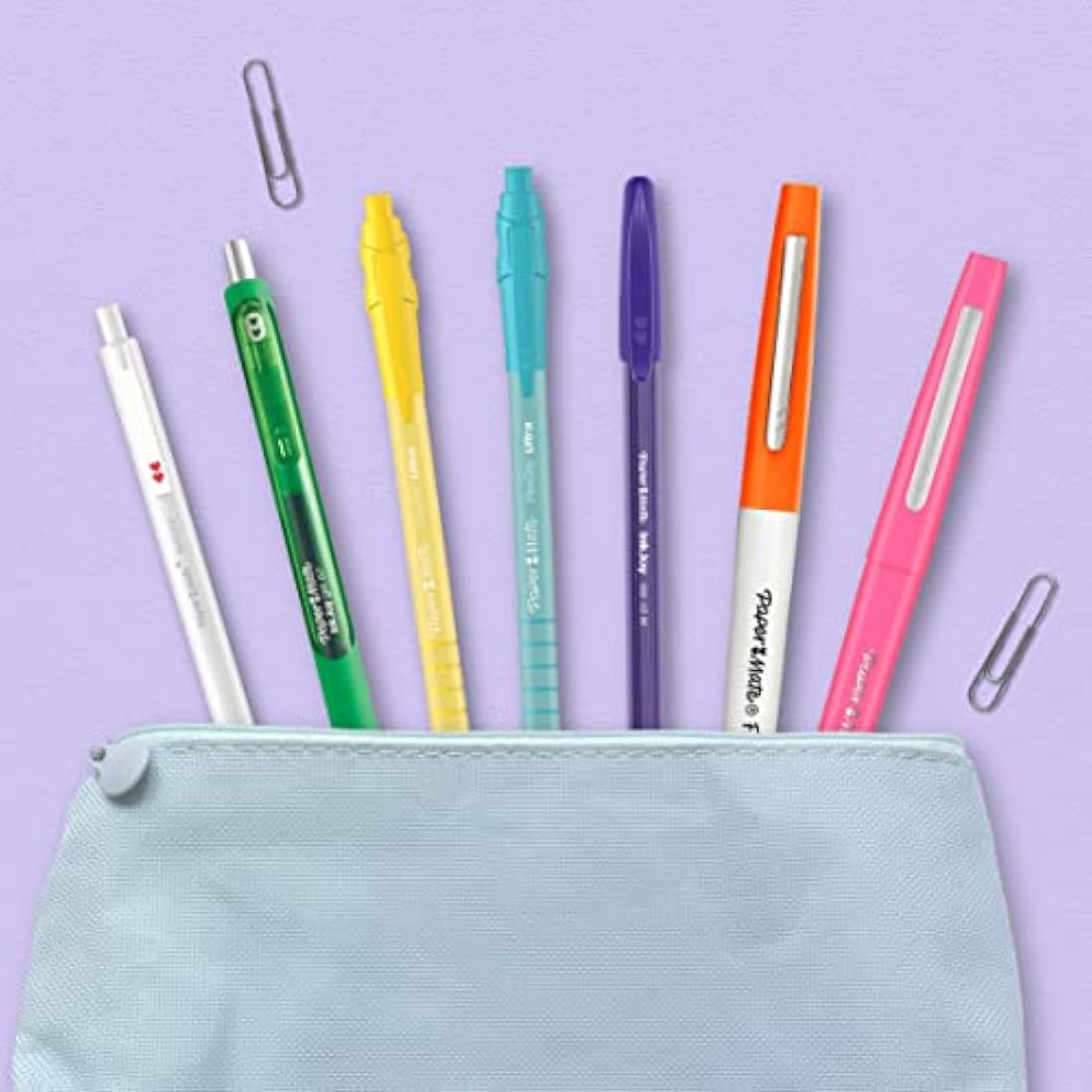 Paper Mate Flexgrip Ultra Pastel Ballpoint Pens, Medium Point, 5 Pack