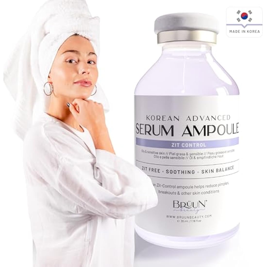 BRÜUN AC Control Clear & Pure Vita Plus Ampoule - K-Beauty Serum 1.18oz