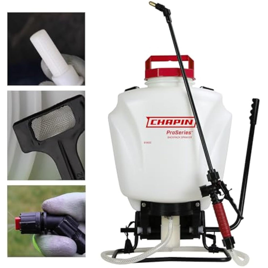 Chapin 61800 4-Gallon Professional Backpack Sprayer with Brass Nozzle