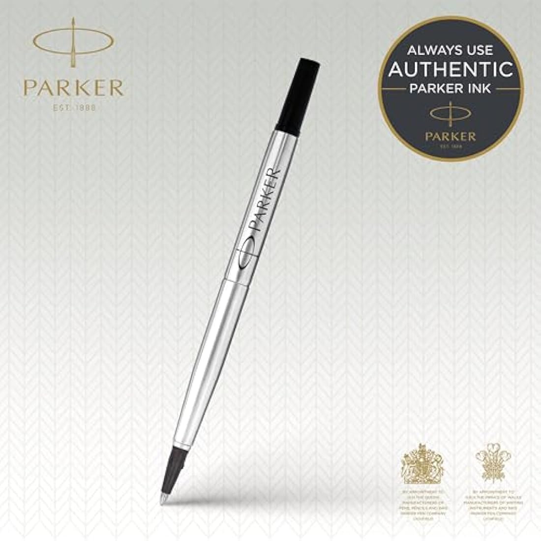 Parker Rollerball Pen Refills | Medium Point Black Quink Ink | 2 Count