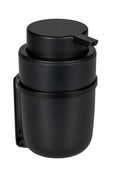 WENKO Carpino Wall Mounted Soap Dispenser – No Drill Black Pump, 250ml