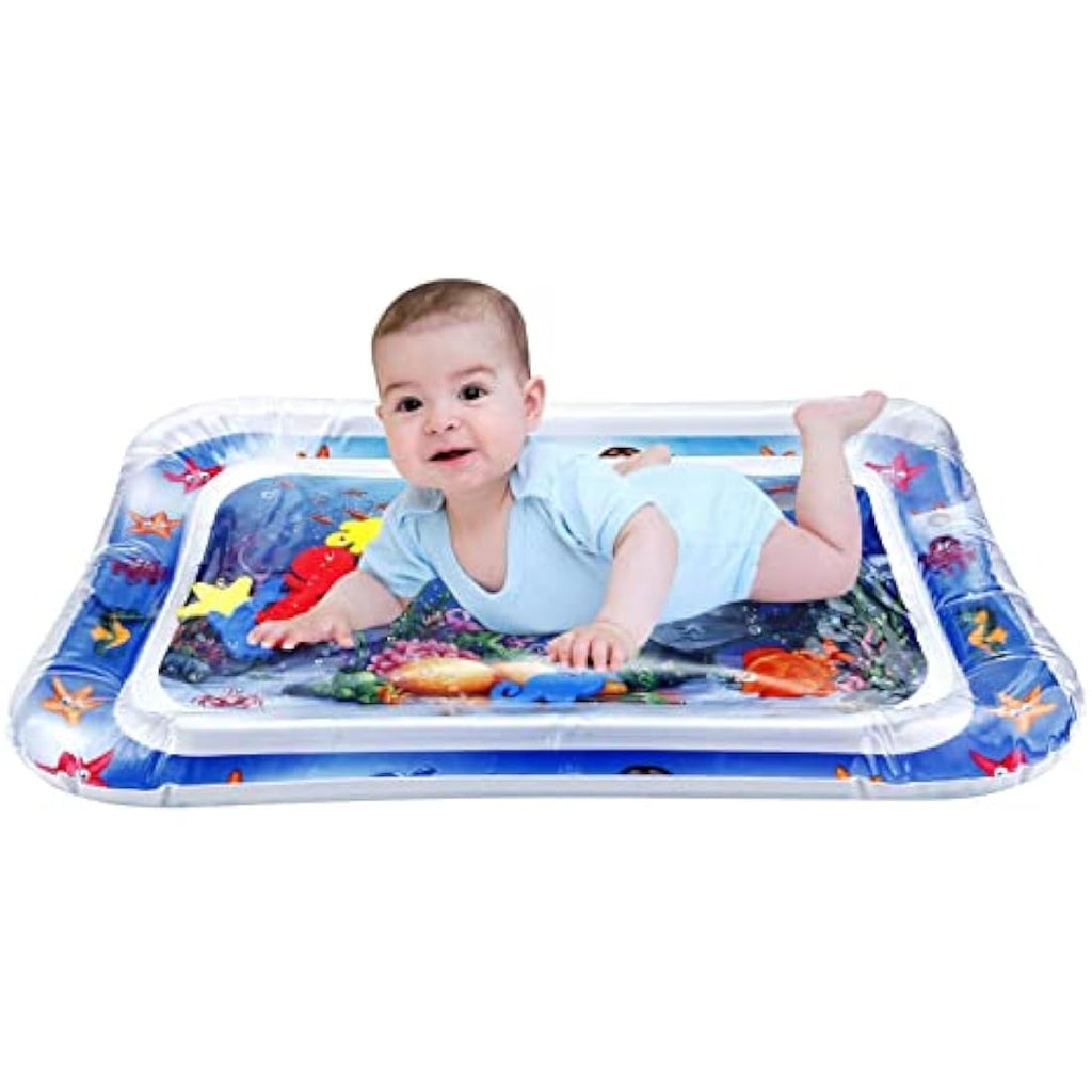 PandaEar 2-Pack Tummy Time Water Mat | Inflatable Baby Sensory Play Mat