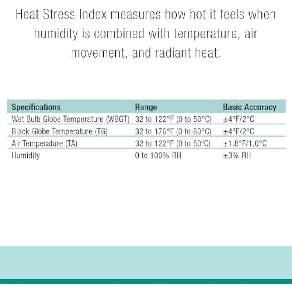 Extech HT30 Heat Stress WBGT Meter | RS-232 Interface & Humidity Sensor