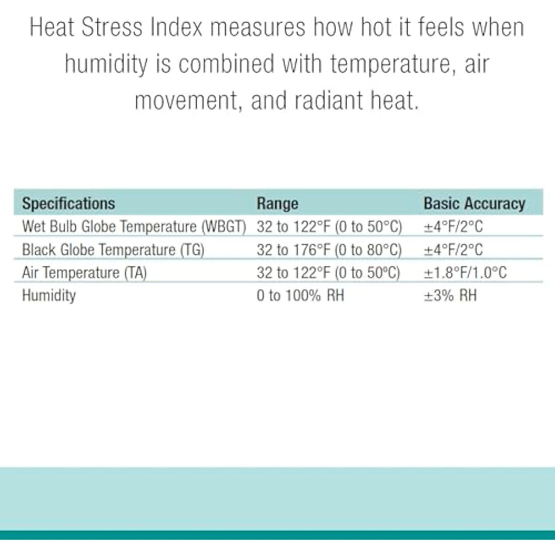 Extech HT30 Heat Stress WBGT Meter | RS-232 Interface & Humidity Sensor