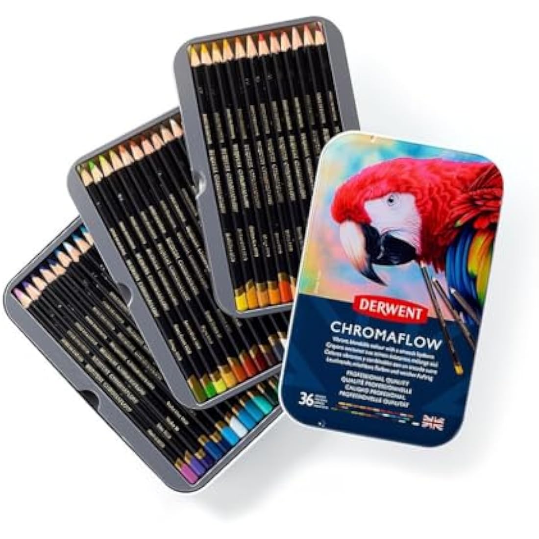 Derwent Chromaflow Colored Pencils – Set of 36 Professional Art Pencils