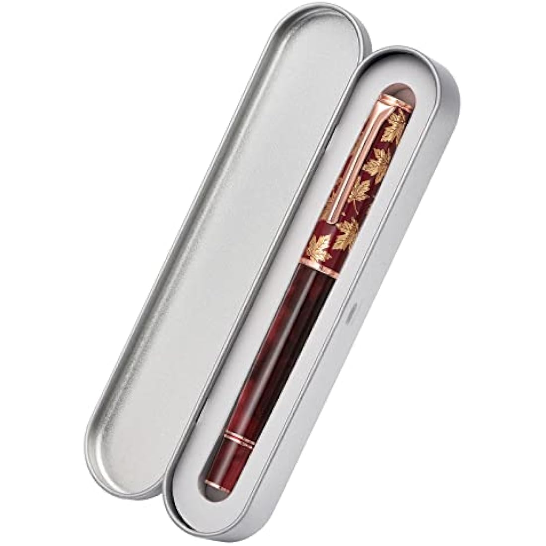 Hongdian N8 Red Acrylic Fountain Pen | Long Blade Fine Nib & Case