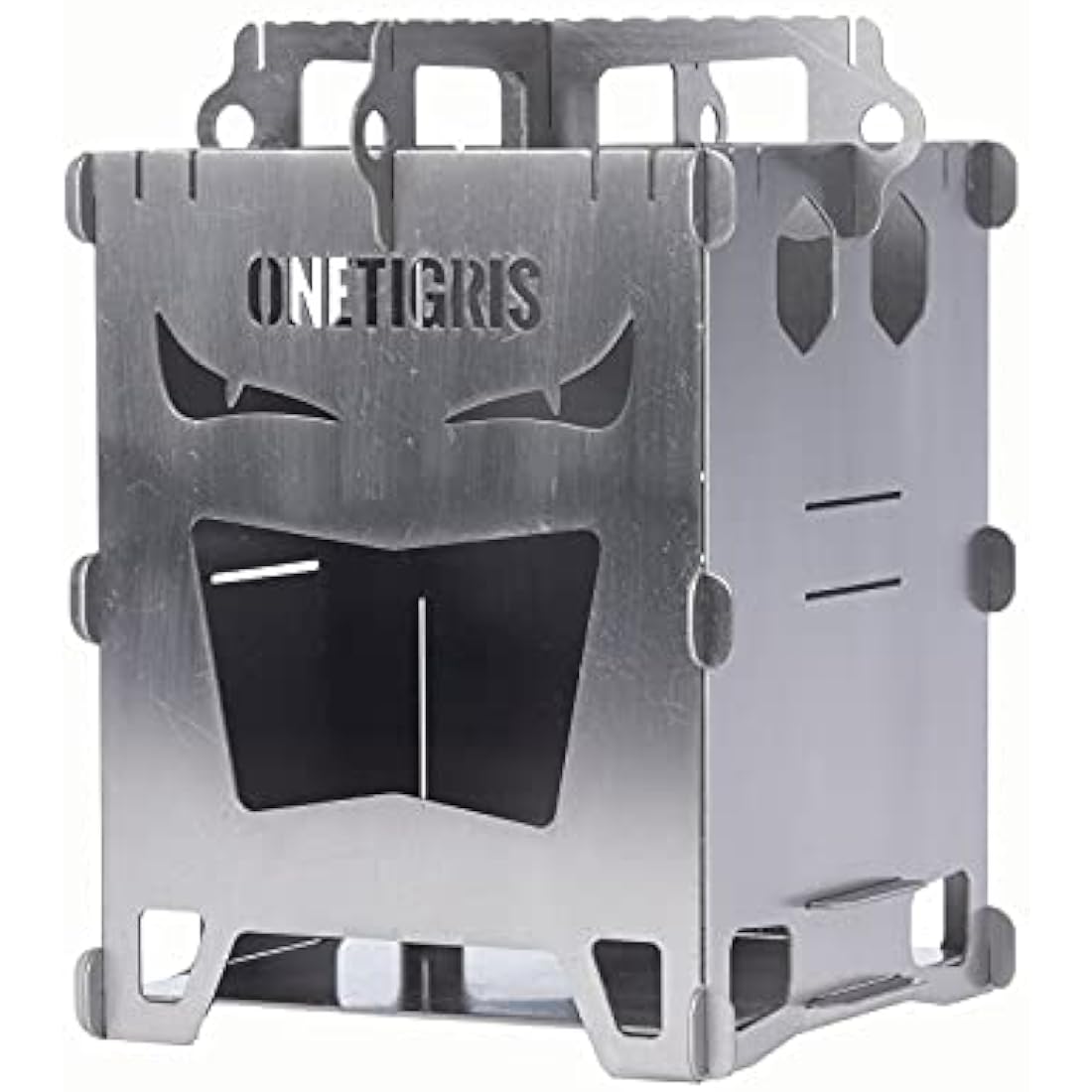 OneTigris ROCUBOID Titanium Wood Stove – Ultralight Evil Eyes Version