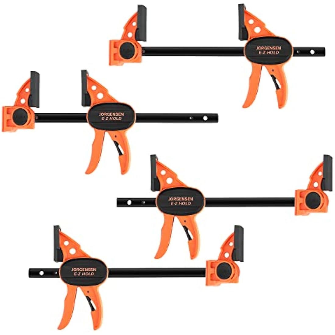 Jorgensen 150mm Woodworking Clamps | 4-Pack Quick Release Ratchet Bar