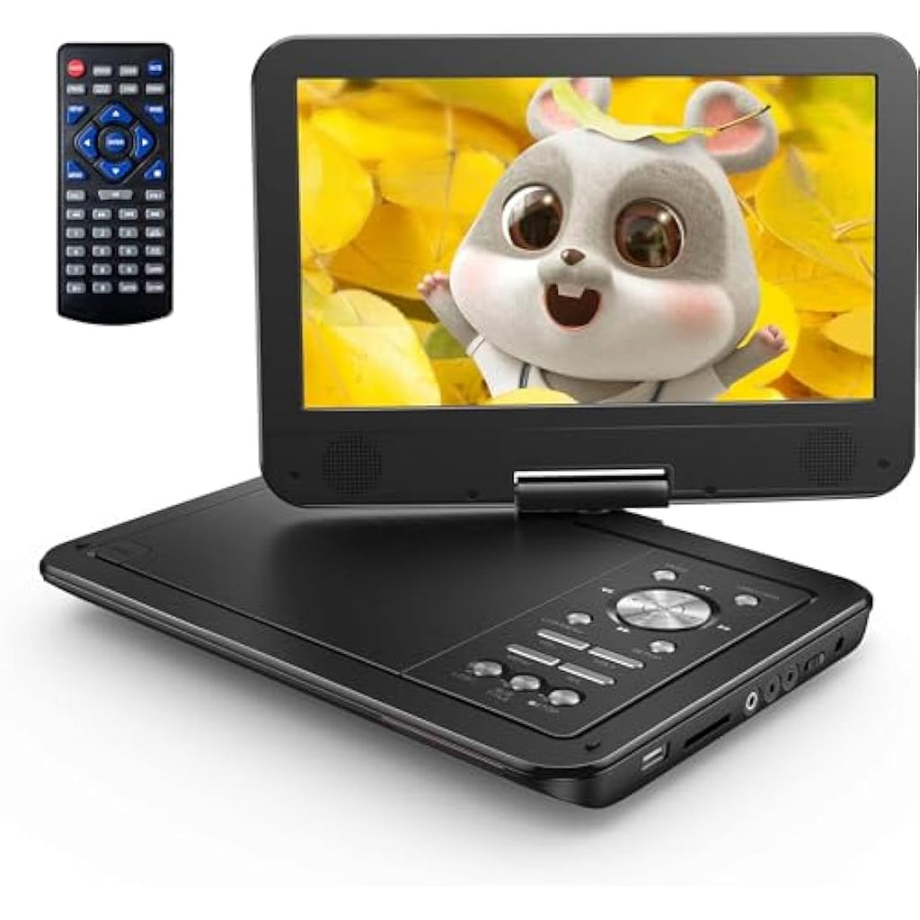 YOTON 10.5" Portable DVD Player – HD Swivel Screen & Rechargeable Battery