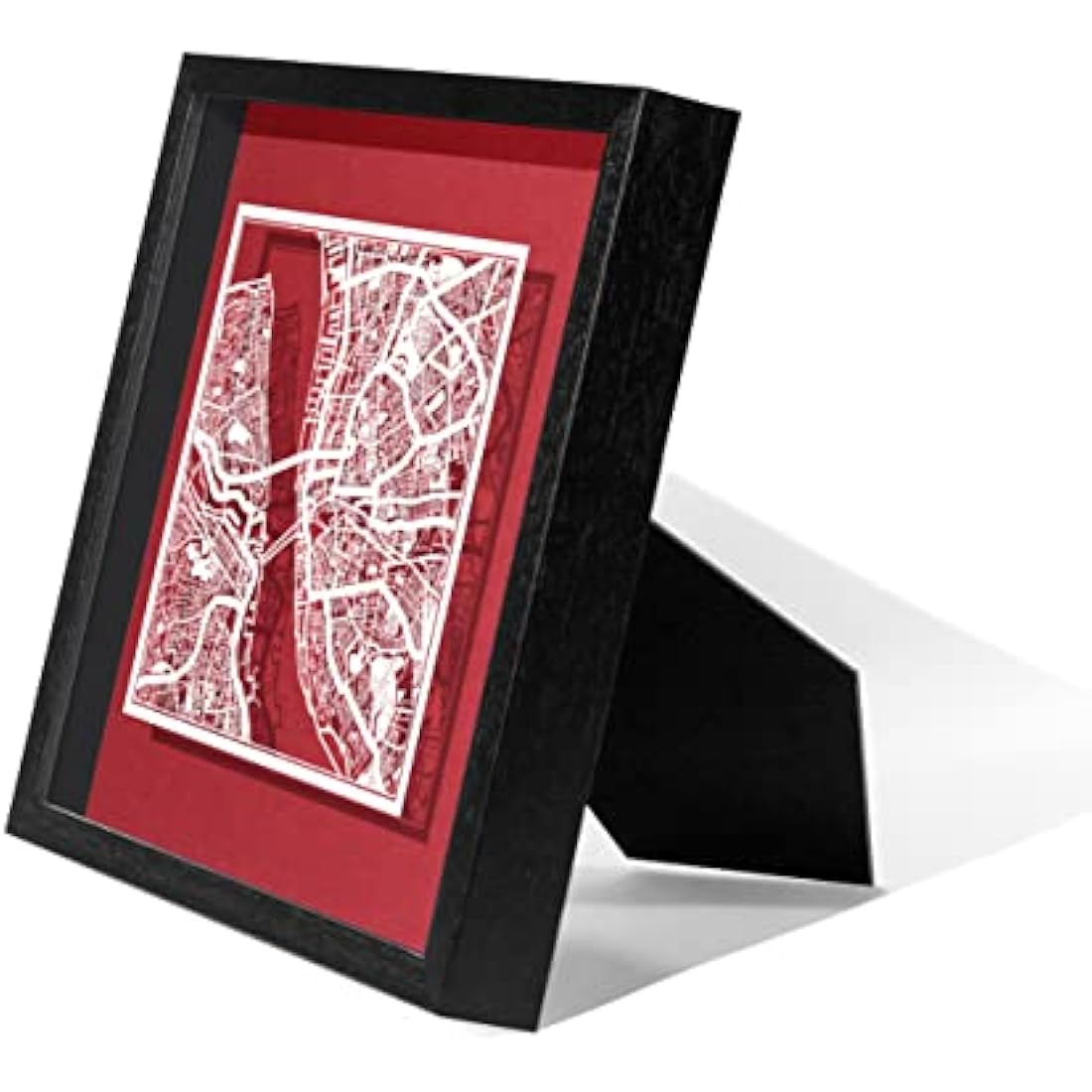 Liverpool Paper Cut Map Art by O3 Design Studio - Framed 23x23cm