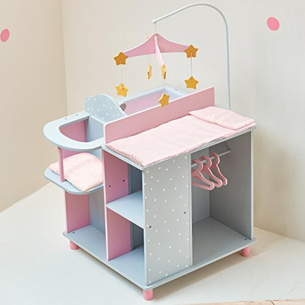 Olivia's Little World 6-in-1 Wooden Baby Doll Nursery Changing Station