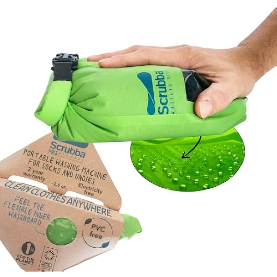 Scrubba MINI Wash Bag – Ultra-Compact Portable Washing Machine for Travel