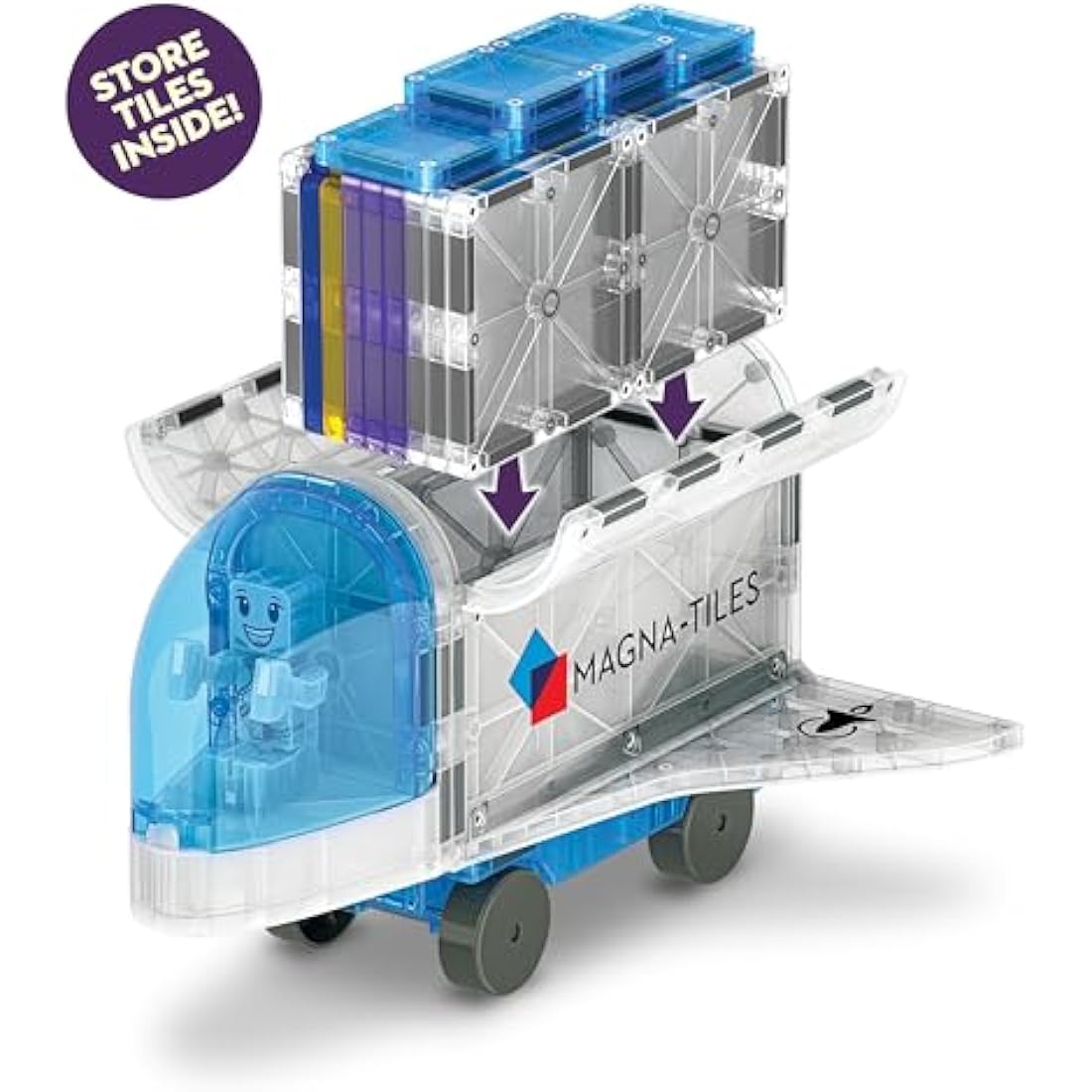 Magna-Tiles Space 32-Piece Magnetic Construction Set with Shuttle
