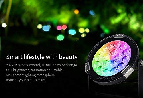 LIGHTEU 9W RGBCCT LED Garden Spotlight – WiFi Smart Outdoor Lawn Light